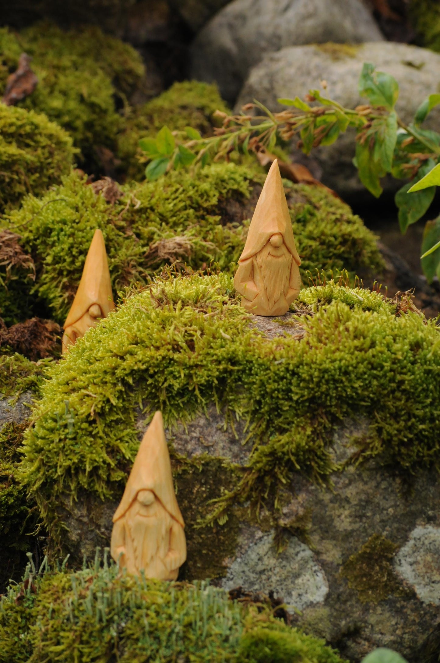 Unpainted Unique Carved Swedish Gnome Gift Boxed -Choose beard, Wood carved Character, Scandinavian old world santa, elf, Norse folklore.
