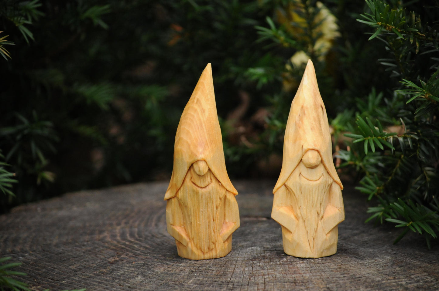 Unpainted Unique Carved Swedish Gnome 5 inch (14cm) Gift Boxed, Whittled Wood Character, Scandinavian old world santa, Norse folklore.
