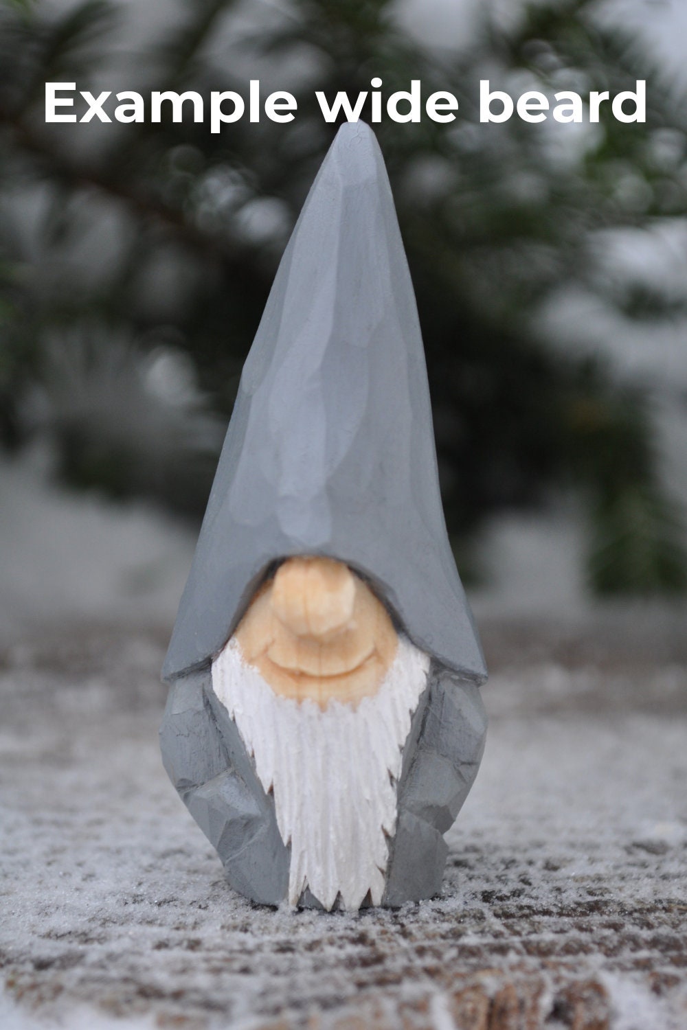 Unpainted Unique Carved Swedish Gnome Gift Boxed -Choose beard, Wood carved Character, Scandinavian old world santa, elf, Norse folklore.
