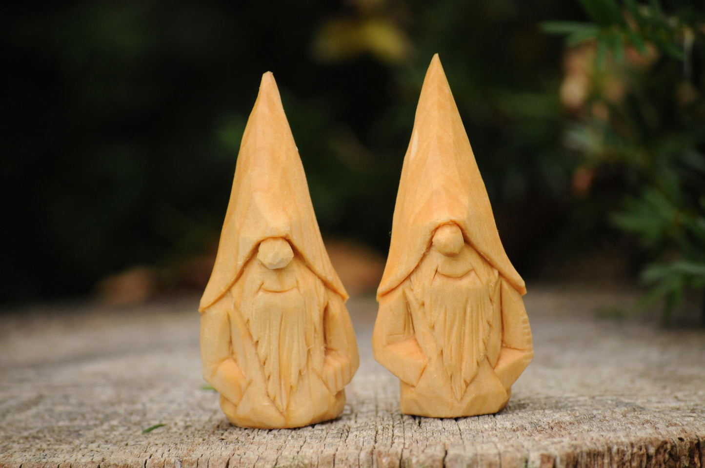 Unpainted Unique Carved Swedish Gnome Gift Boxed -Choose beard, Wood carved Character, Scandinavian old world santa, elf, Norse folklore.