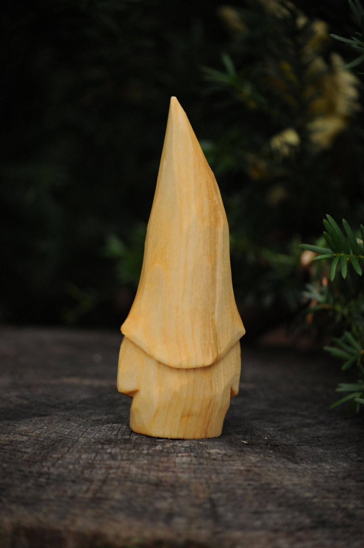 Unpainted Unique Carved Swedish Gnome 5 inch (14cm) Gift Boxed, Whittled Wood Character, Scandinavian old world santa, Norse folklore.
