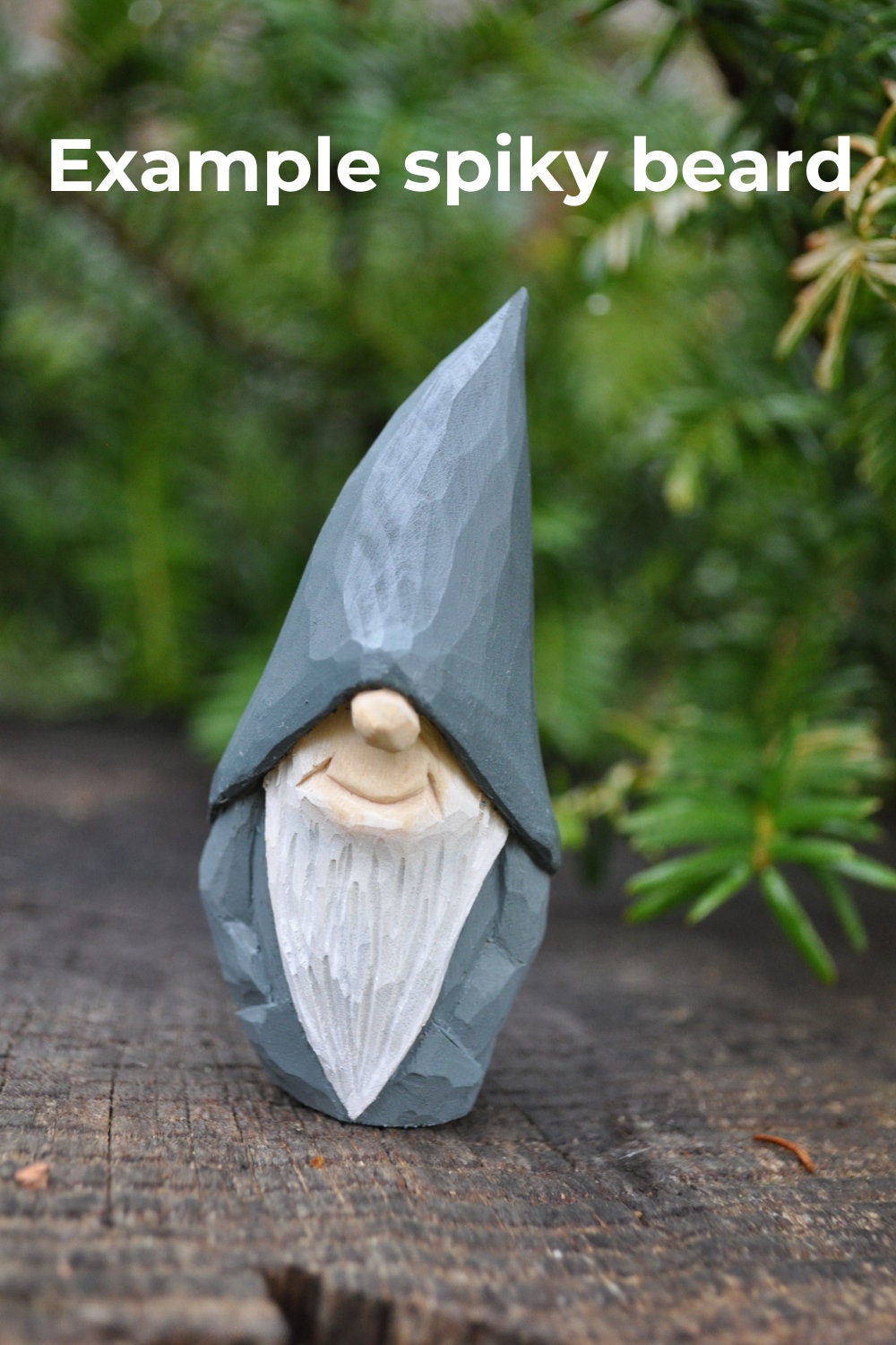Unpainted Unique Carved Swedish Gnome Gift Boxed -Choose beard, Wood carved Character, Scandinavian old world santa, elf, Norse folklore.