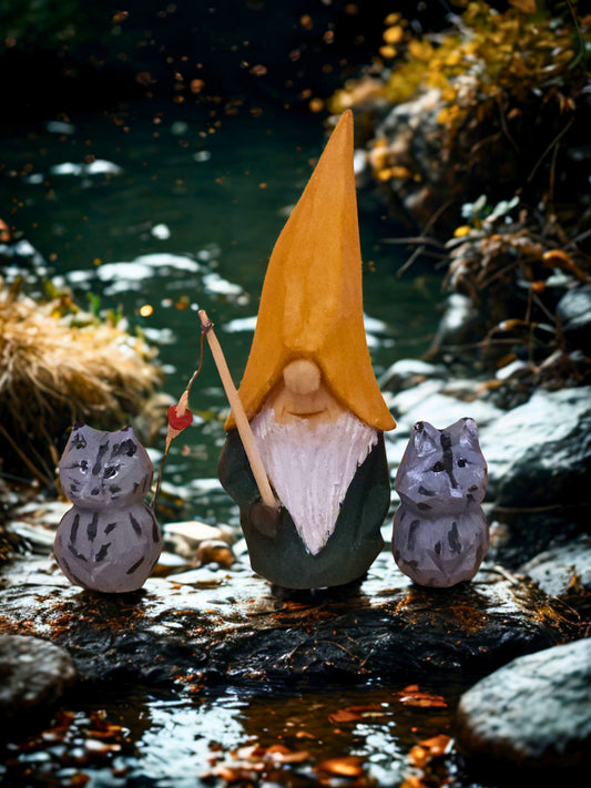 carved Linden cat