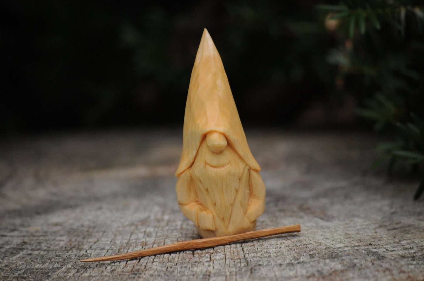 Hand-carved Swedish Santa with Staff – Nordic Folklore in Wood