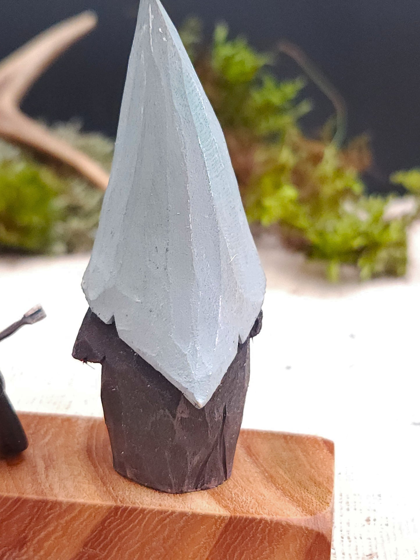 Viking Nisse Gnome with Runestone and Shield – Hand-Carved